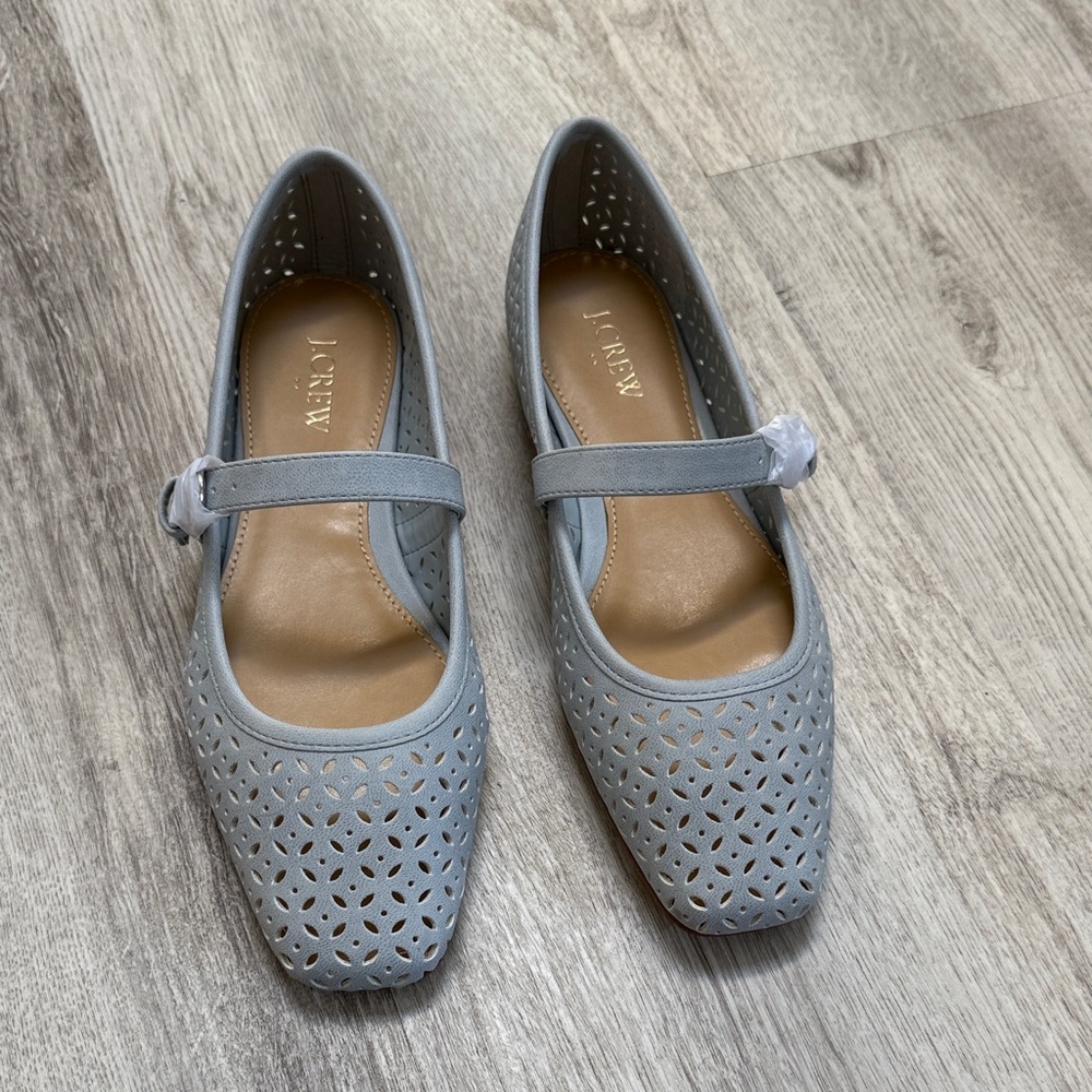 J. Crew Women's Fog Blue Perforated Loafers